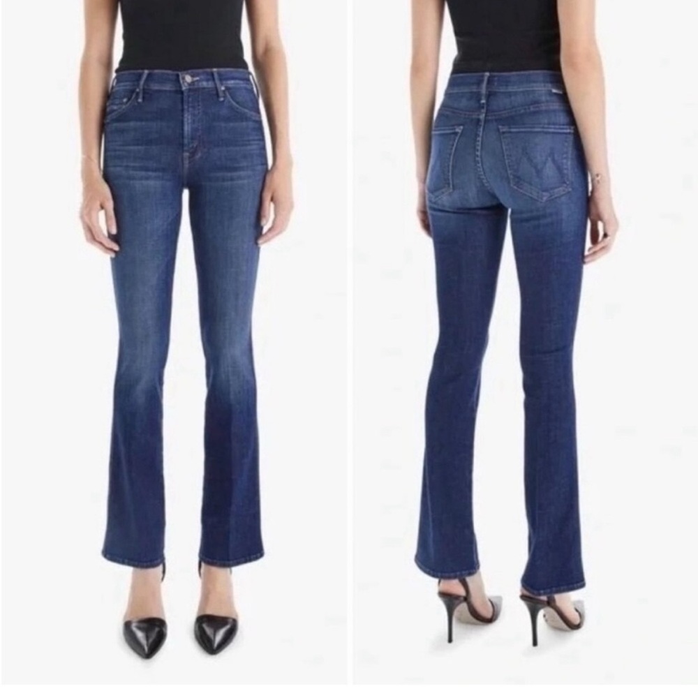 MOTHER Double Insider Sneak Jeans in Lust For Life size 32